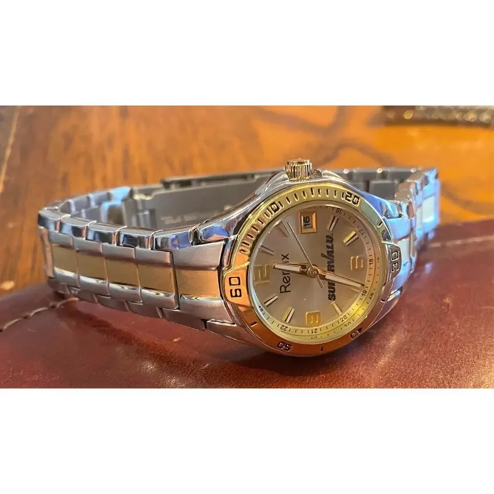 Women's 30mm Two Tone Remix Watch, SUPERVALU Corp Logo, All Stainless